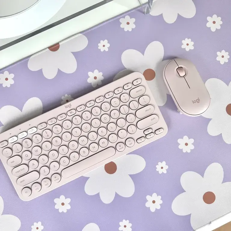 ENSEIGNANTES INSPIRANTES TAPIS DE BUREAU - MARGUERITES LILAS