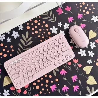 ENSEIGNANTES INSPIRANTES TAPIS DE BUREAU - NOIR FLEURI