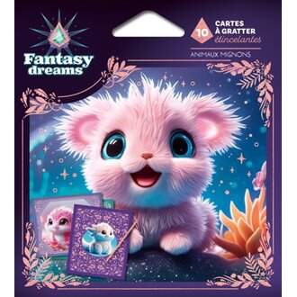 FLEURUS 10 CARTES À GRATTER ÉTINCELANTES - ANIMAUX MIGNONS