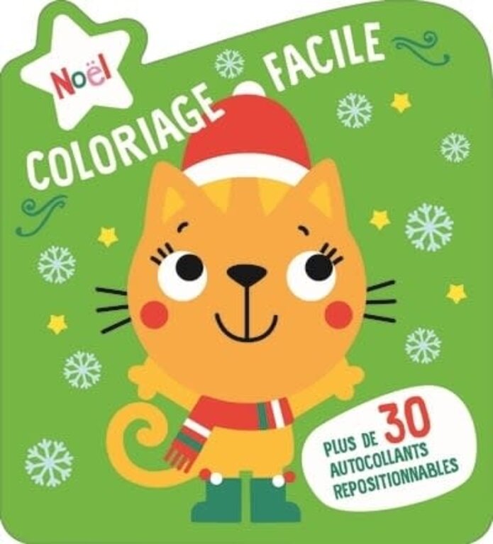 YOYO COLORIAGE FACILE NOËL - CHAT