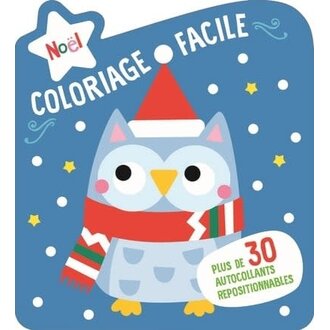 YOYO COLORIAGE FACILE NOËL - HIBOU