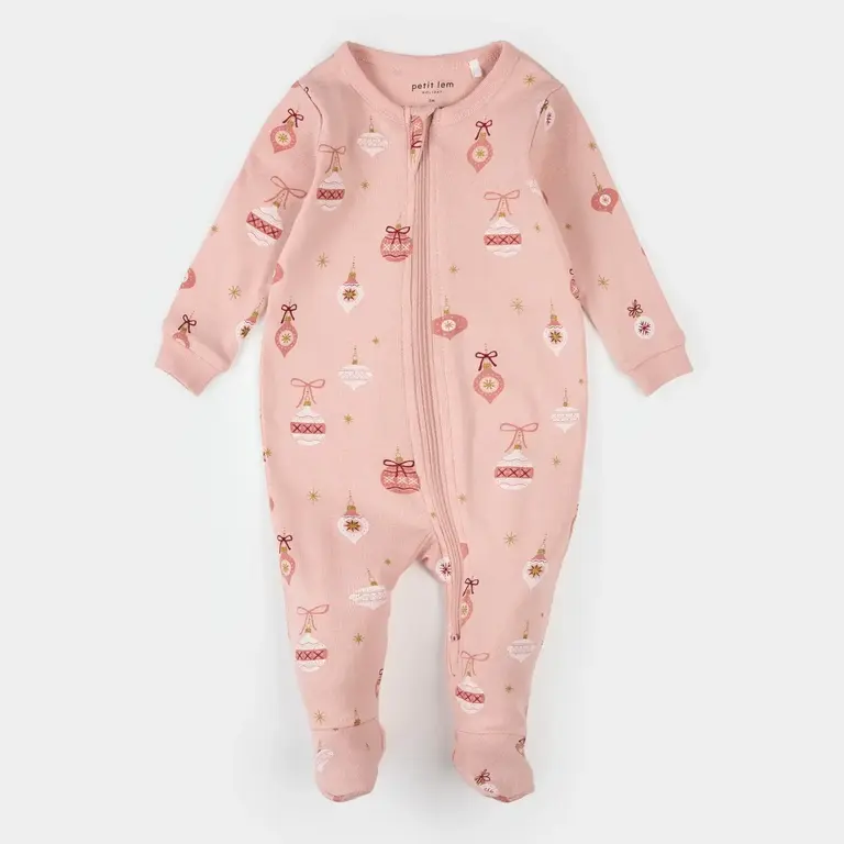 PETIT LEM PYJAMA À PATTES IMPRIMÉ ORNEMENTS - ROSE