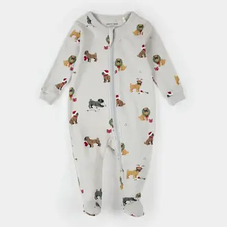 PETIT LEM PYJAMA À PATTES IMPRIMÉ CARLINS DES FÊTES - GRIS
