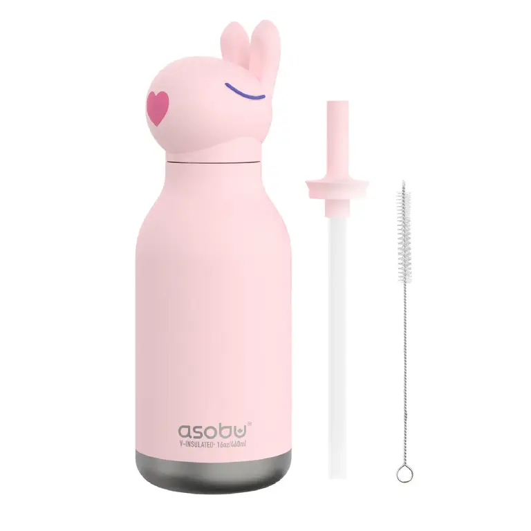 ASOBU BOUTEILLE ISOTHERME BESTIE - LAPIN ROSE
