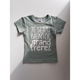BE LOVE T-SHIRT BIENTÔT GRAND FRÈRE - SAUGE