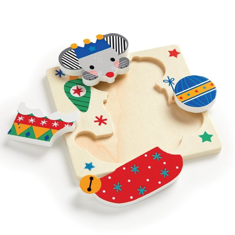 MUDPUPPY ENSEMBLE DE 4 PUZZLE EN BOIS - NOËL