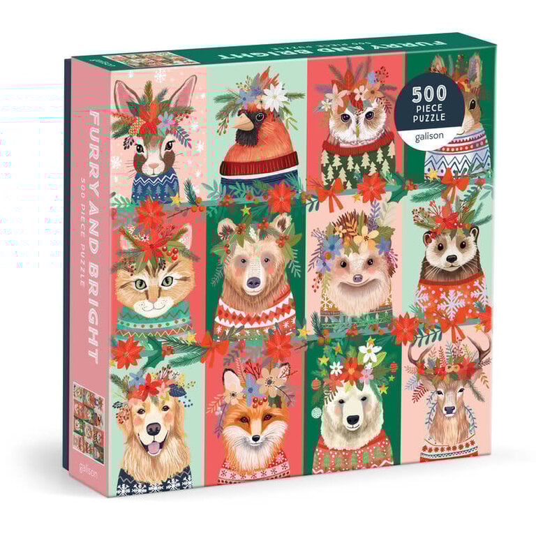 GALISON PUZZLE 500 PCS - FURRY AND BRIGHT