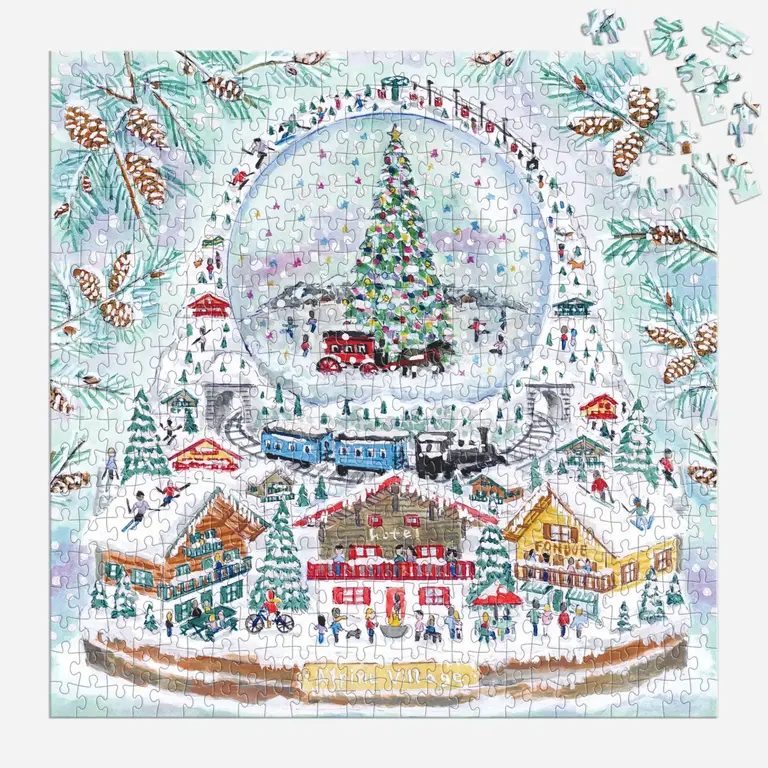 GALISON PUZZLE 500 PCS - ALPINE VILLAGE SNOWGLOBE