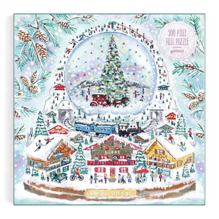 GALISON PUZZLE 500 PCS - ALPINE VILLAGE SNOWGLOBE