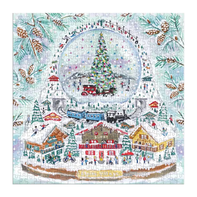 GALISON PUZZLE 500 PCS - ALPINE VILLAGE SNOWGLOBE