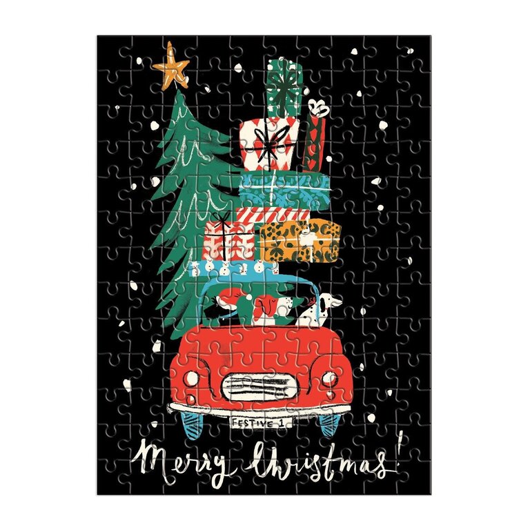 GALISON ORNEMENT MINI PUZZLE 130 PCS - VOITURE DE NOËL