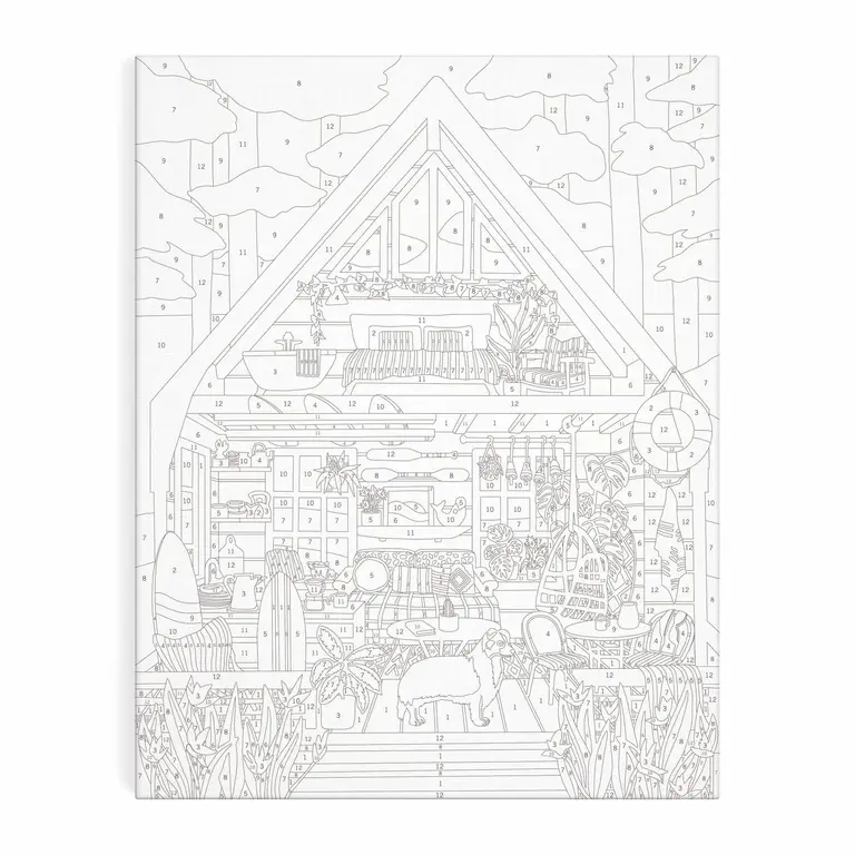 GALISON KIT PEINTURE À NUMÉRO LIBERTY 11 X 14 - SURF SHACK HIDEAWAY