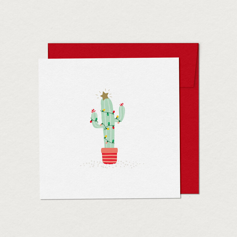 MIMOSA DESIGN MINI CARTE DE SOUHAITS  -CACTUS DÉCORÉ