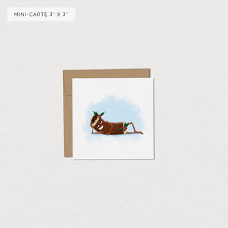 MIMOSA DESIGN MINI CARTE DE SOUHAITS - NOËL BÛCHE ALLÉCHANTE