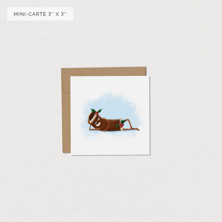 MIMOSA DESIGN MINI CARTE DE SOUHAITS - NOËL BÛCHE ALLÉCHANTE