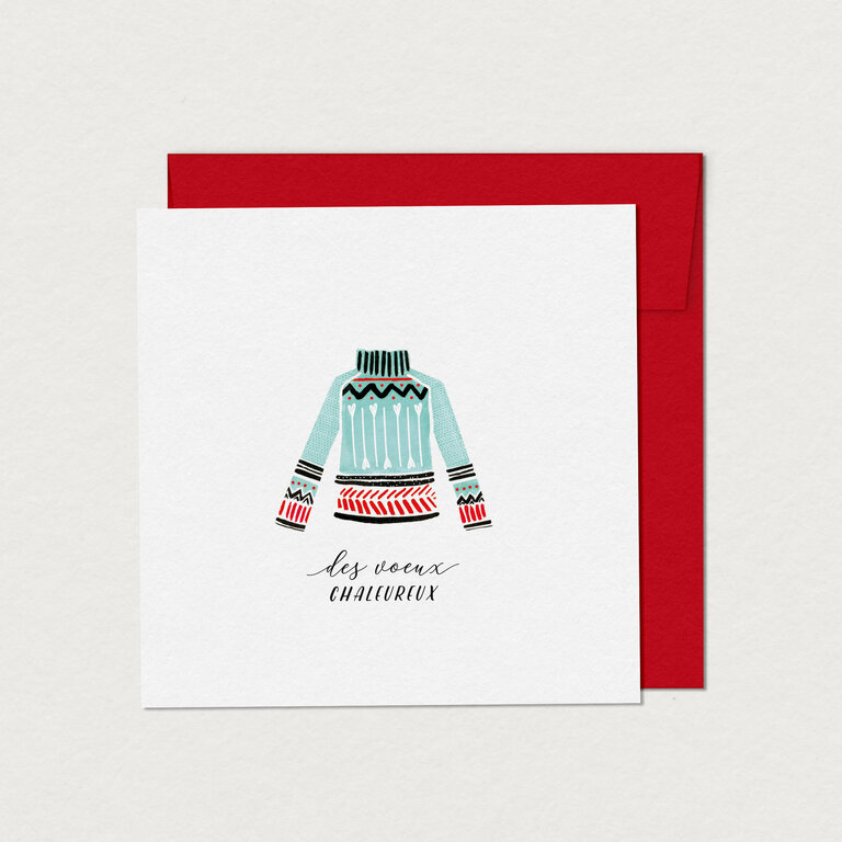 MIMOSA DESIGN MINI CARTE DE SOUHAITS - NOËL VOEUX CHALEUREUX