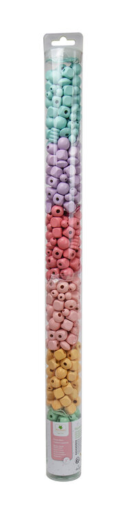 SYCOMORE TUBE DE PERLES EN BOIS - 300 PIÈCES PASTELS