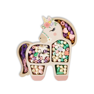 SYCOMORE SYCOMORE - COFFRET DE PERLES EN BOIS - LICORNE