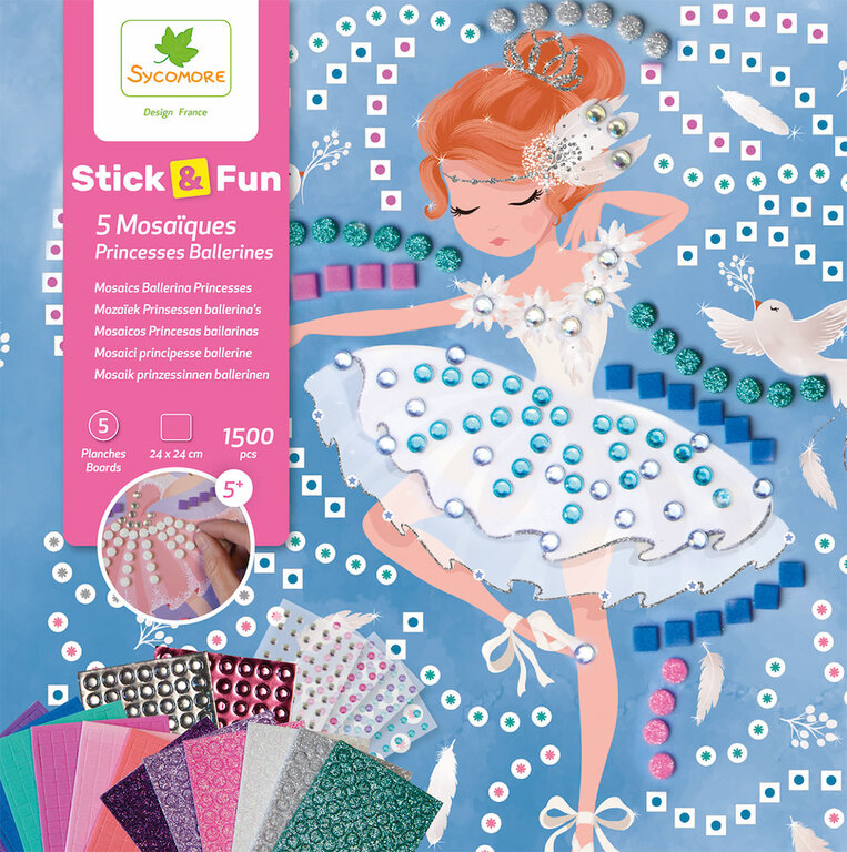 SYCOMORE MOSAÏQUES STICK'N FUN - PRINCESSES BALLERINES