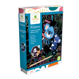 SYCOMORE SYCOMORE - TABLEAUX À GRATTER ARTISSIMO - BÉBÉ ANIMAUX