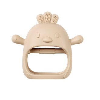 NATTOU MITAINE DE DENTITION EN SILICONE POULE - ARGILE