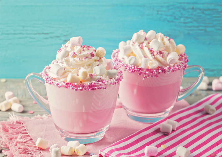 GOURMET VILLAGE CHOCOLAT CHAUD LICORNE - ROSE