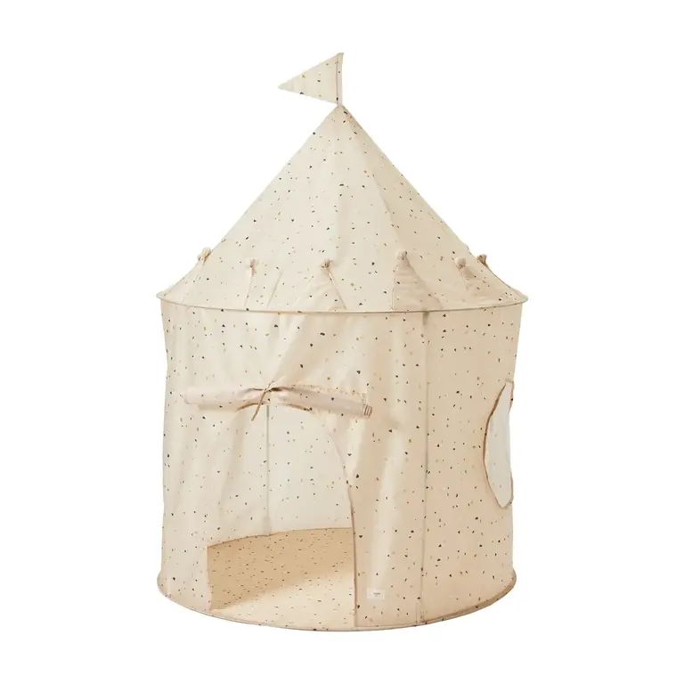 3 SPROUTS TENTE DE JEU POUR ENFANTS CHÂTEAU - TERRAZZO BEIGE