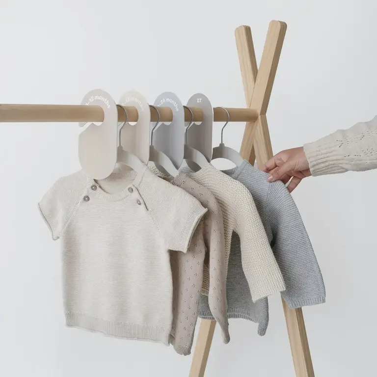 3 SPROUTS SÉPARATEURS DE PLACARD POUR BÉBÉS (0-24 MOIS) - BEIGE ET GRIS