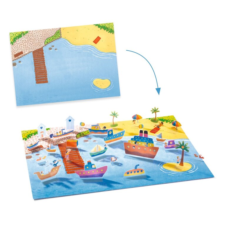 DJECO GOMMETTES À RELEVER - VÉHICULES