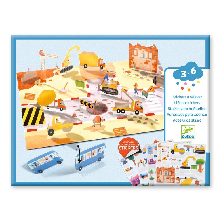 DJECO GOMMETTES À RELEVER - VÉHICULES