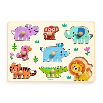 DJECO PUZZLE EN BOIS 8 PCS - HIPPO'N'CO