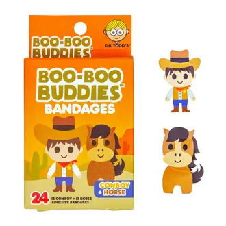 BOO-BOO BUDDIES BOÎTE DE 24 PANSEMENTS LUDIQUES - COWBOY