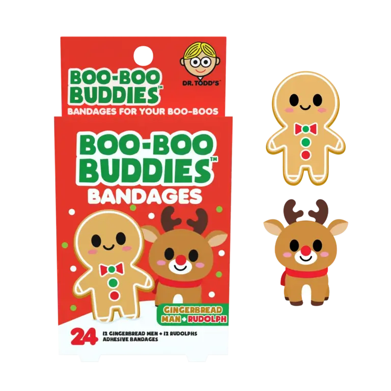 BOO-BOO BUDDIES BOÎTE DE 24 PANSEMENTS LUDIQUES - PAIN D'ÉPICE