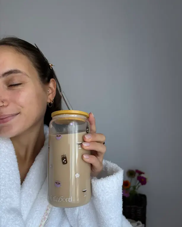 MOI D'ABORD TUMBLER EN VERRE - MOMENT CAFÉ