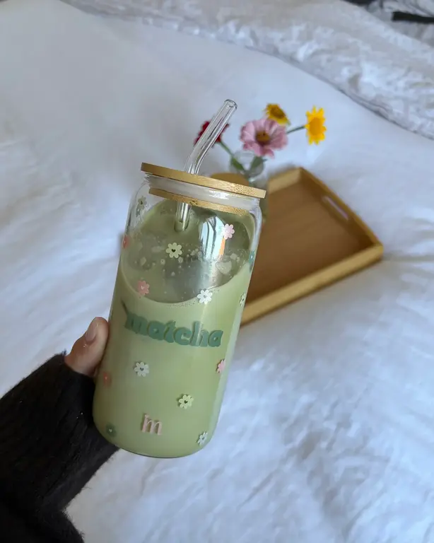 MOI D'ABORD TUMBLER EN VERRE - D'AMOUR ET DE MATCHA