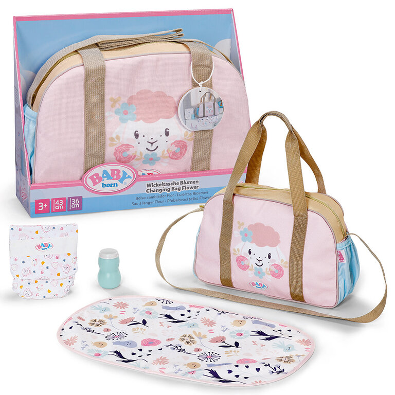 BABY BORN SAC À LANGER FLEURI