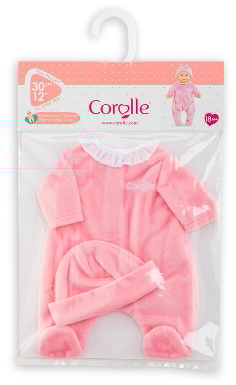 COROLLE VÊTEMENTS POUR POUPÉE 30 CM - PYJAMA ROSE ET BONNET