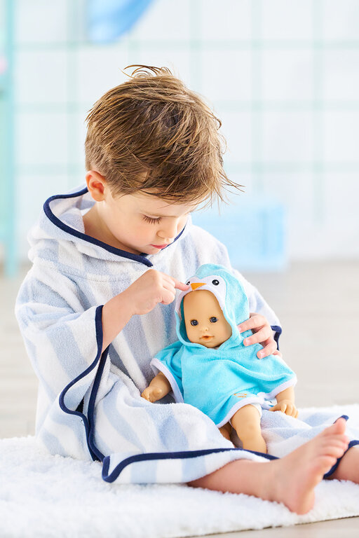 COROLLE VÊTEMENTS POUR POUPÉE 30 CM - CAPE DE BAIN PINGOUIN