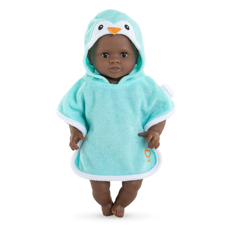 COROLLE VÊTEMENTS POUR POUPÉE 30 CM - CAPE DE BAIN PINGOUIN
