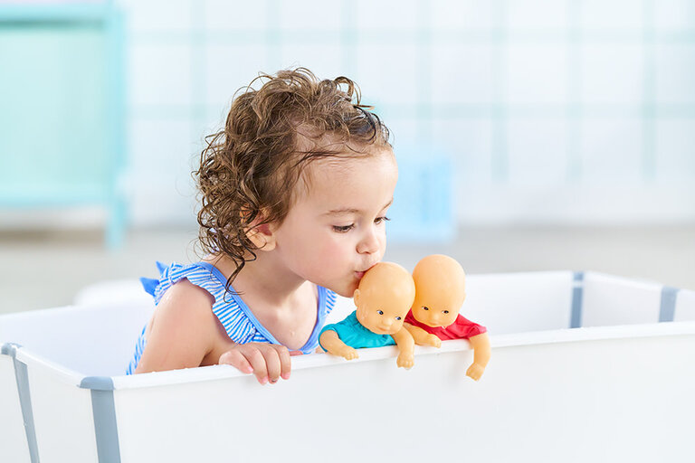 COROLLE MON PREMIER POUPON - MINI BAIN - BLEU 20 CM