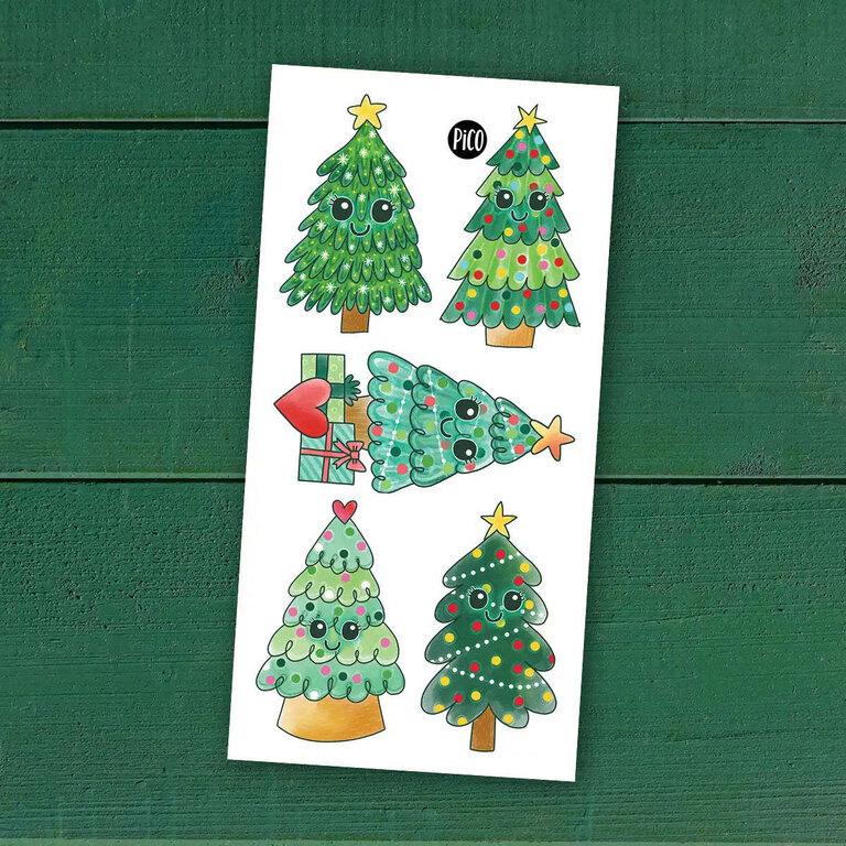 PICO TATOO TATOUAGE TEMPORAIRE - LES SAPINS DE NOËL