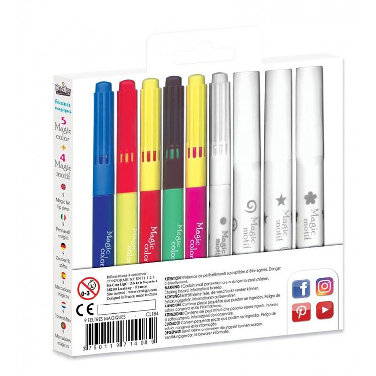 CREALIGN ENSEMBLE DE 9 MARQUEURS MAGIQUES