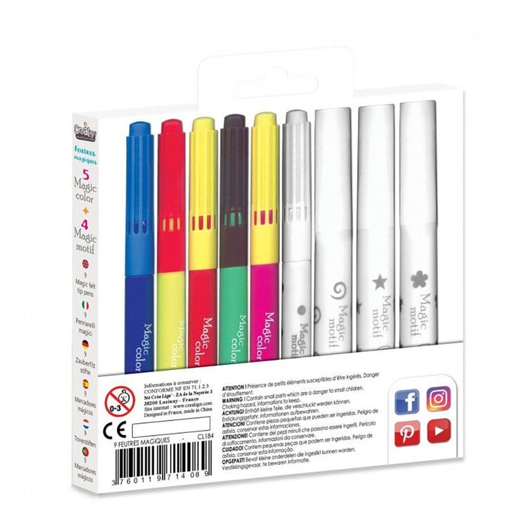 CREALIGN ENSEMBLE DE 9 MARQUEURS MAGIQUES