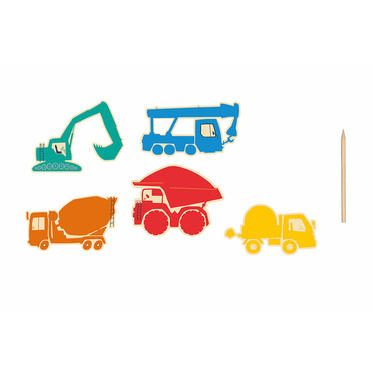 SYCOMORE POCKETS - SCRATCH ART POUCH VEHICLES