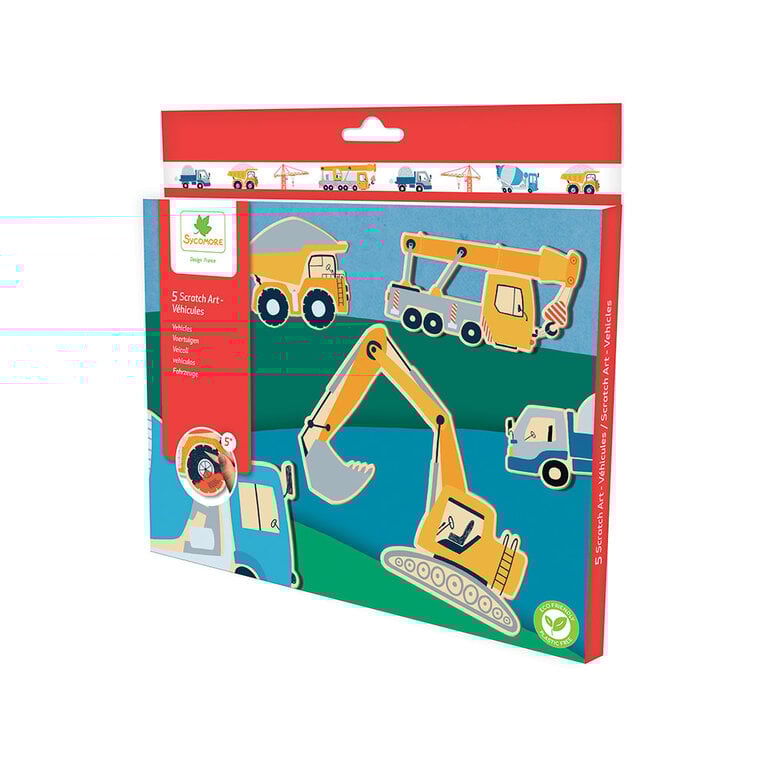 SYCOMORE POCKETS - POCHETTE SCRATCH ART À GRATTER VÉHICULES