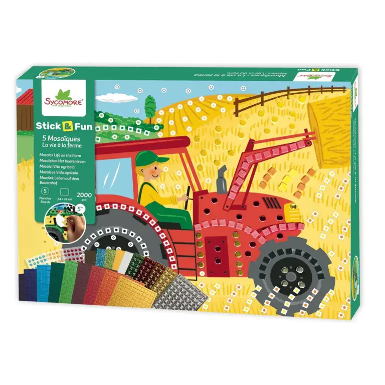 SYCOMORE 5 MOSAÏQUES STICK'N FUN - LA VIE À LA FERME
