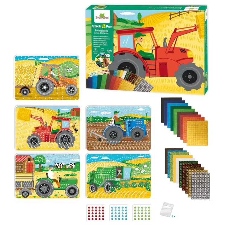 SYCOMORE 5 MOSAÏQUES STICK'N FUN - LA VIE À LA FERME
