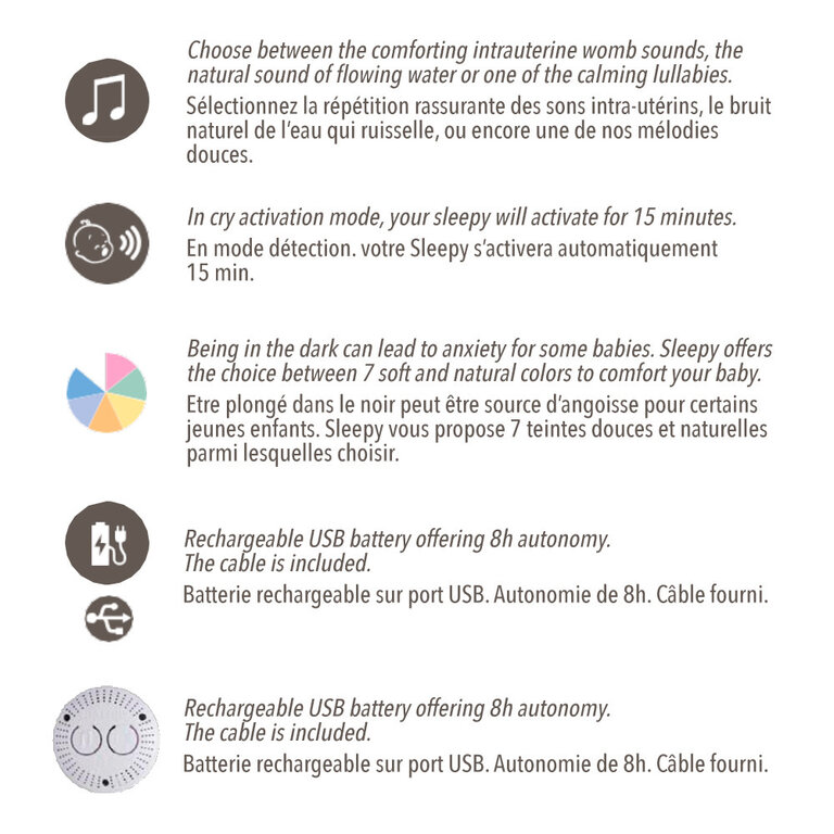 NATTOU VEILLEUSE PELUCHE SLEEPY - OURS