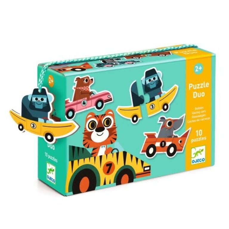 DJECO DUO PUZZLE - RACE CARS