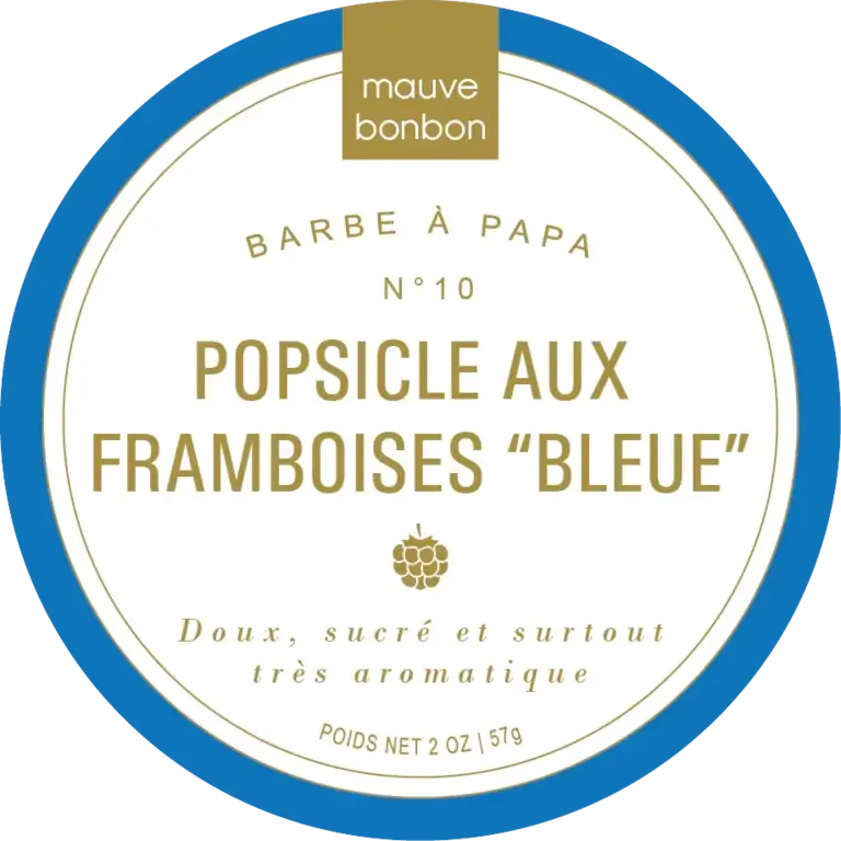 MAUVE BONBON BARBE À PAPA - POPSICLE AUX FRAMBOISES BLEUES